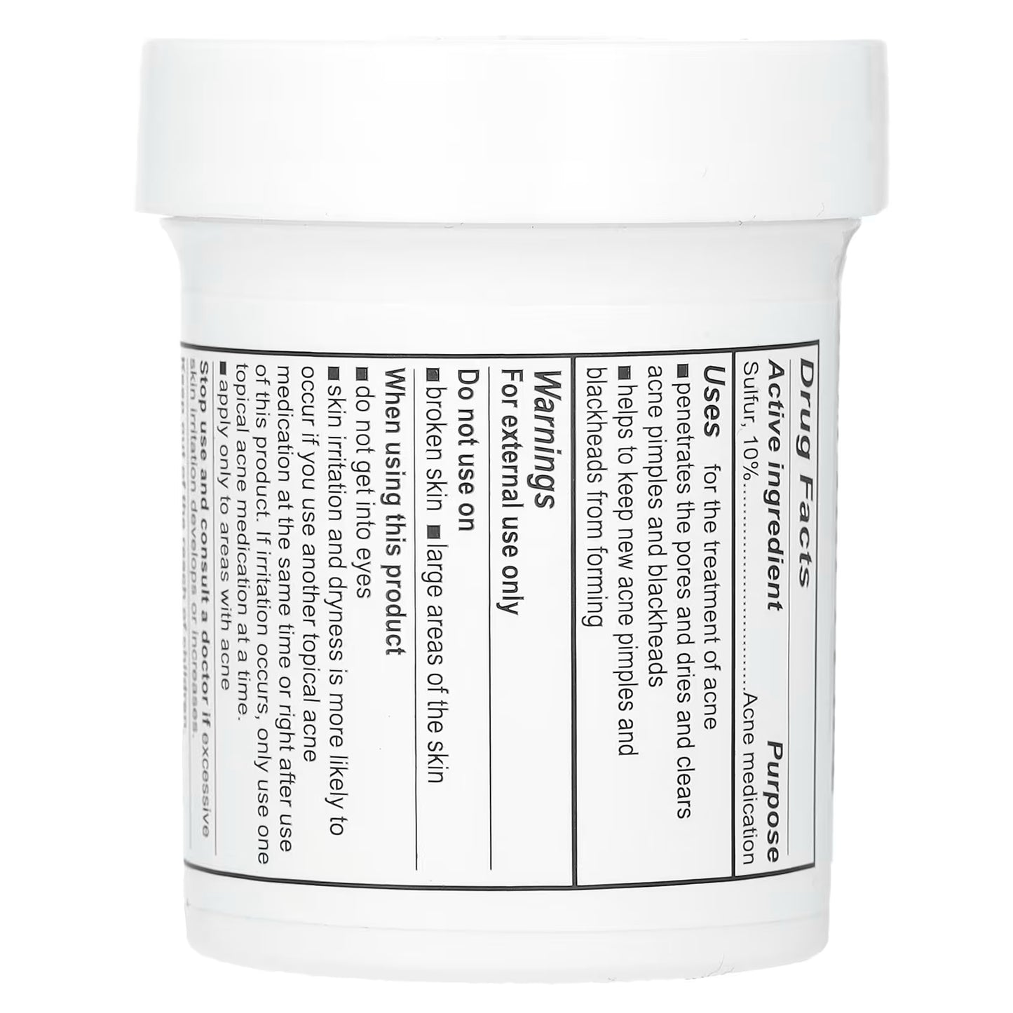 De La Cruz, Acne Treatment Ointment with 10% Sulphur, Maximum Strength, 2.6 oz (73.7 g)