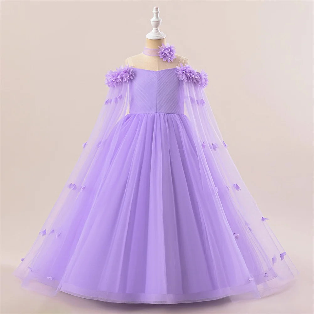 New Fashion Blue Flower Girl Dresses