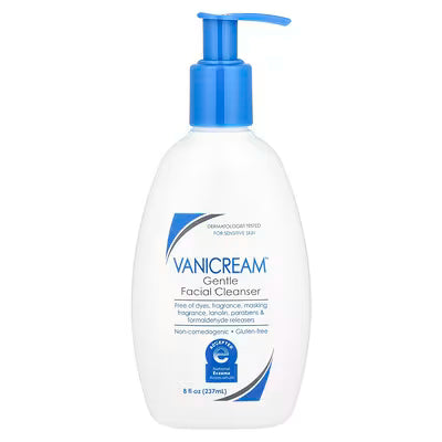 Vanicream, Gentle Facial Cleanser, For Sensitive Skin, Fragrance Free, 8 fl oz (237 ml)