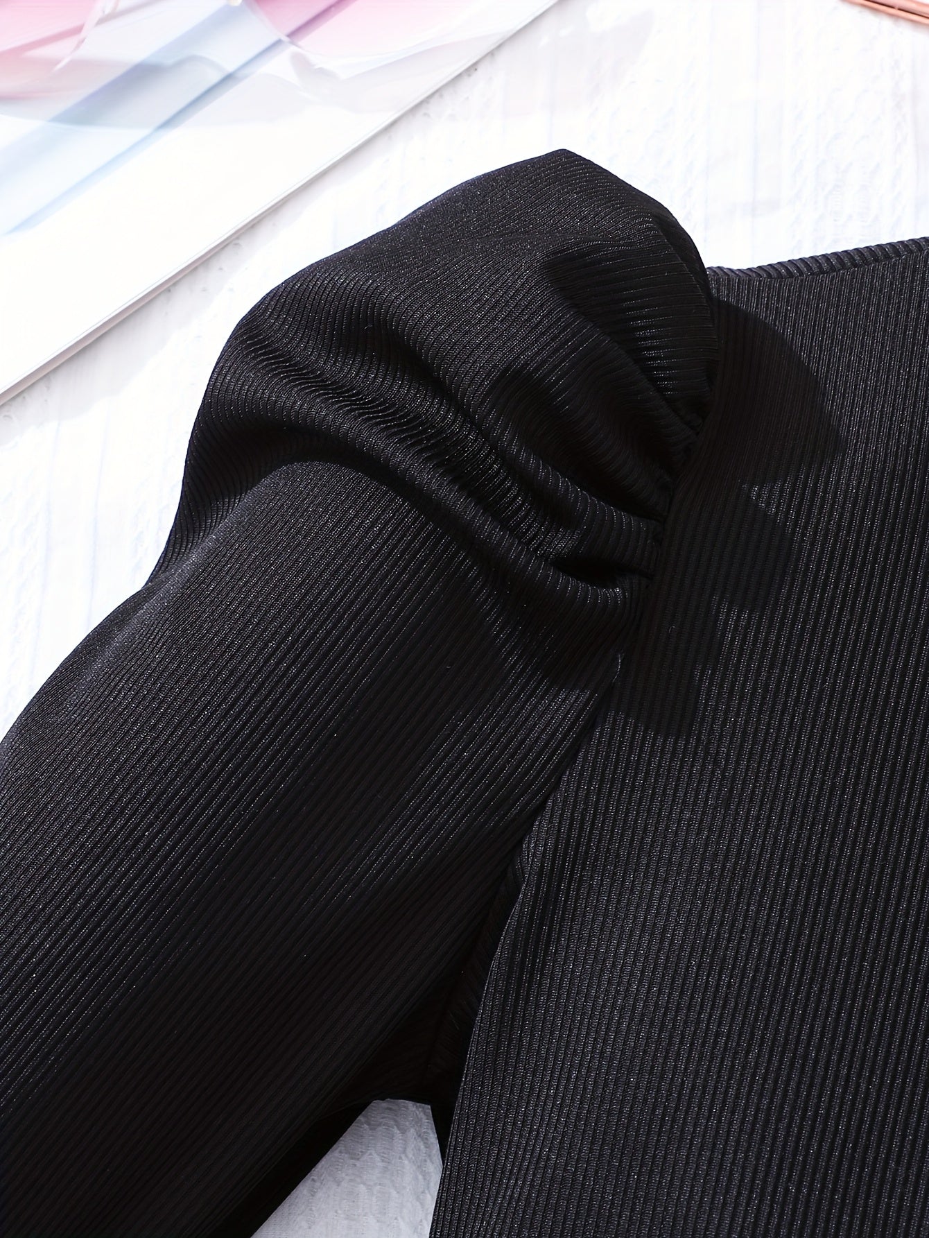 Girls' Casual Fashion Long Sleeve & Mesh Skirt Set for Spring, Autumn, and Winter