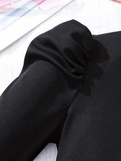 Girls' Casual Fashion Long Sleeve & Mesh Skirt Set for Spring, Autumn, and Winter