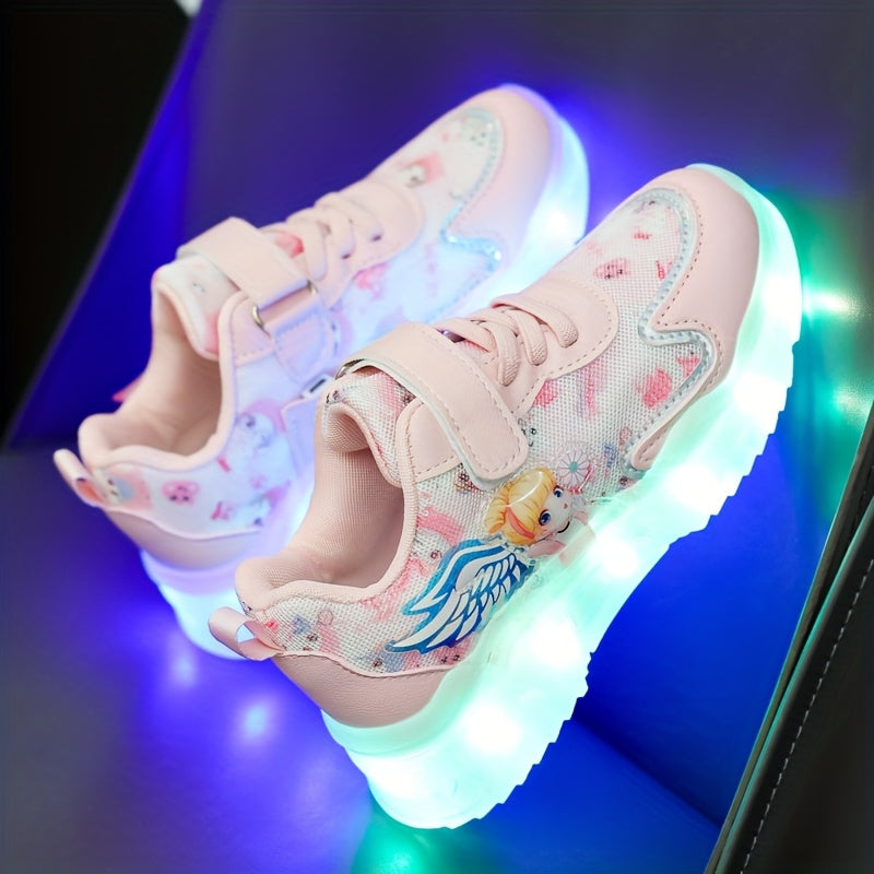 GUANGLAN LED Glow-in-the-Dark Shoes for Kids - USB/Polymer Battery-Powered Lighting, Magical Glow in Dark, Low-Top Sneakers with Cushioned TPR Sole - Girls' & Boys' Running, Dance, Everyday Shoes - Safe LED Lighting System fo