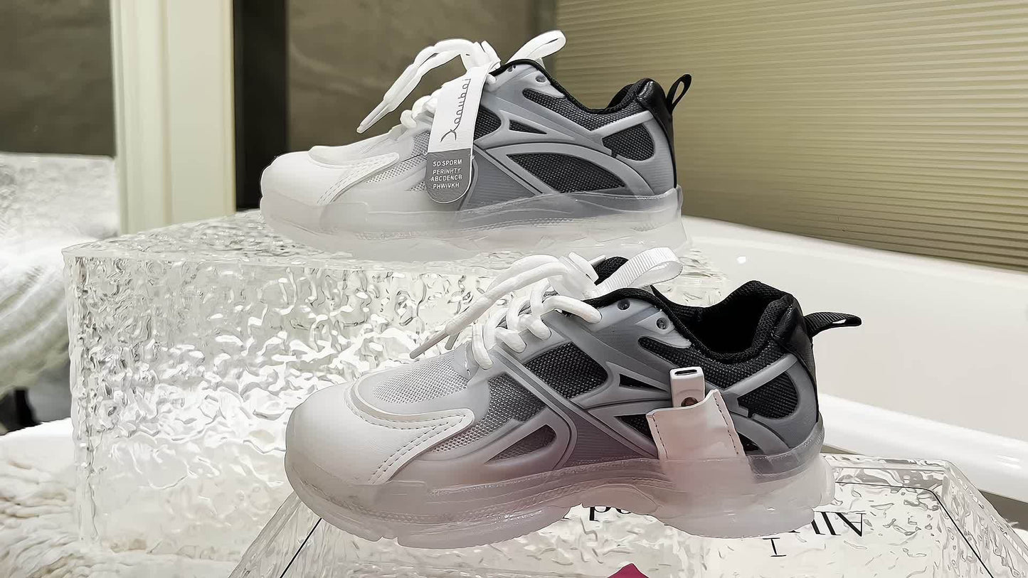 GUANGLAN LED Glow in the Dark Shoes for Kids - USB-Rechargeable Lighting, Low-Top Running Shoes with Lithium-Polymer Battery, Non-Slip TPR Sole - Glow-in-the-Dark Athletic Sneakers for Boys & Girls (Toddlers to Teens) - Ideal