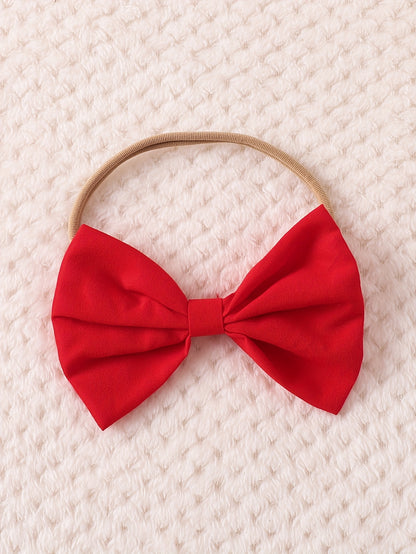 Girls' Sweet Princess Style 3pcs Set with Heart & Bow Detail - Soft Pink & Red Ruffled Sleeves, Bodysuit with Red Bow Skirt & Matching Headband, for Outdoor, Princess Dress For Girls, Princess Dress For Girl