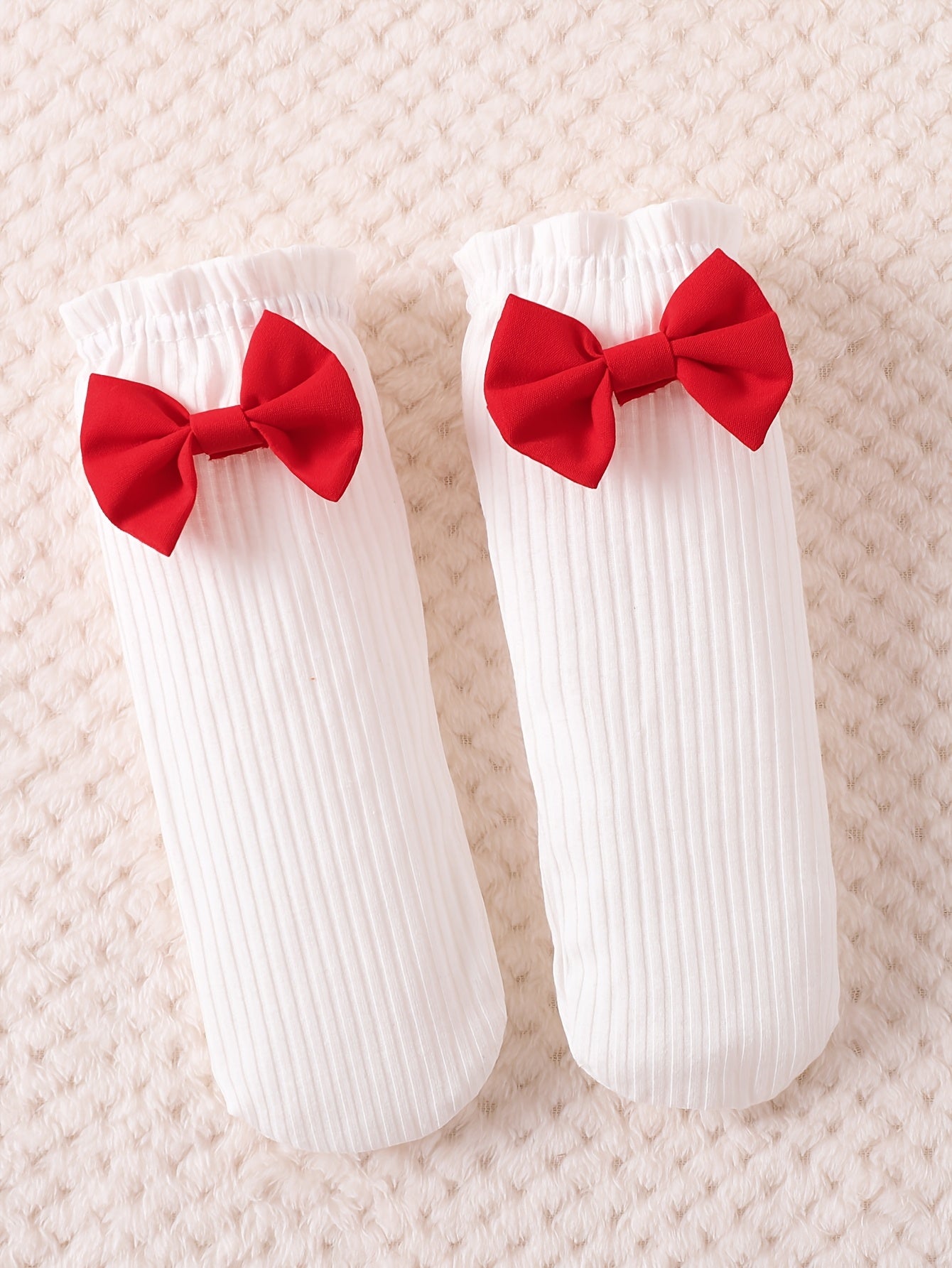 Girls' Sweet Princess Style 3pcs Set with Heart & Bow Detail - Soft Pink & Red Ruffled Sleeves, Bodysuit with Red Bow Skirt & Matching Headband, for Outdoor, Princess Dress For Girls, Princess Dress For Girl