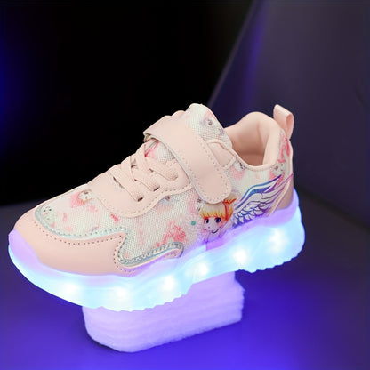 GUANGLAN LED Glow-in-the-Dark Shoes for Kids - USB/Polymer Battery-Powered Lighting, Magical Glow in Dark, Low-Top Sneakers with Cushioned TPR Sole - Girls' & Boys' Running, Dance, Everyday Shoes - Safe LED Lighting System fo