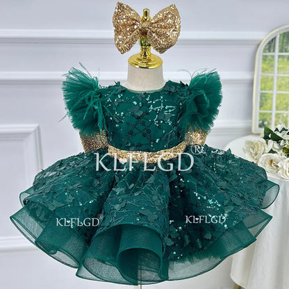 New Luxury flower children's wedding dress