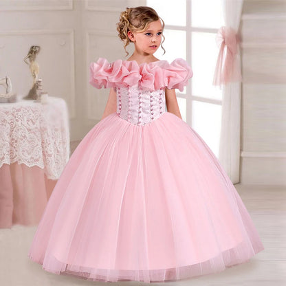 Girls' Pearl Sequin Princess Dress