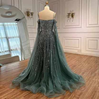 Serene Hill DLA72957 Turquoise A Line Beaded Evening Dress 2025 Formal Occasion Party Gowns for  Women Customized