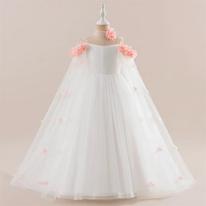 New Fashion Blue Flower Girl Dresses