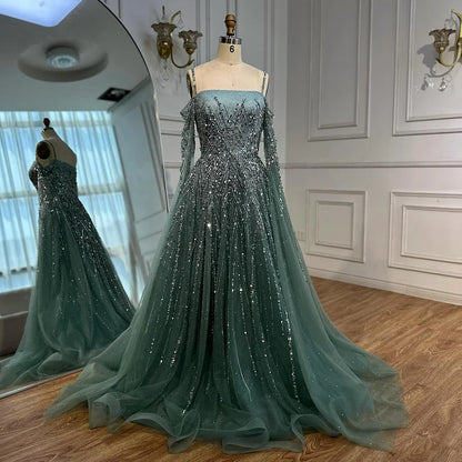 Serene Hill DLA72957 Turquoise A Line Beaded Evening Dress 2025 Formal Occasion Party Gowns for  Women Customized