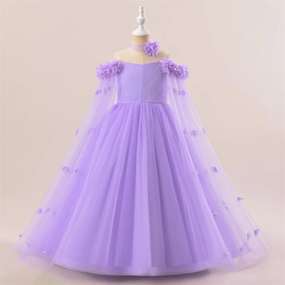 New Fashion Blue Flower Girl Dresses