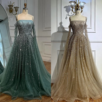 Serene Hill DLA72957 Turquoise A Line Beaded Evening Dress 2025 Formal Occasion Party Gowns for  Women Customized
