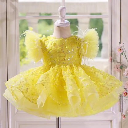 New Luxury flower children's wedding dress