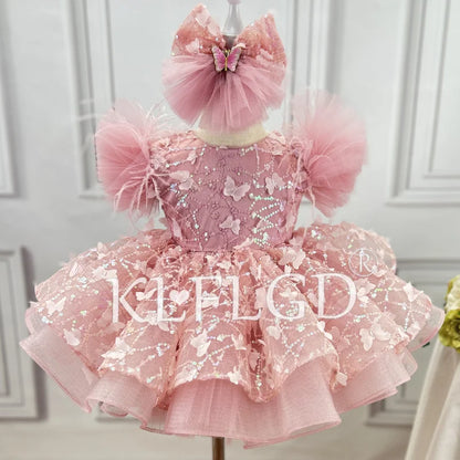 New Luxury flower children's wedding dress