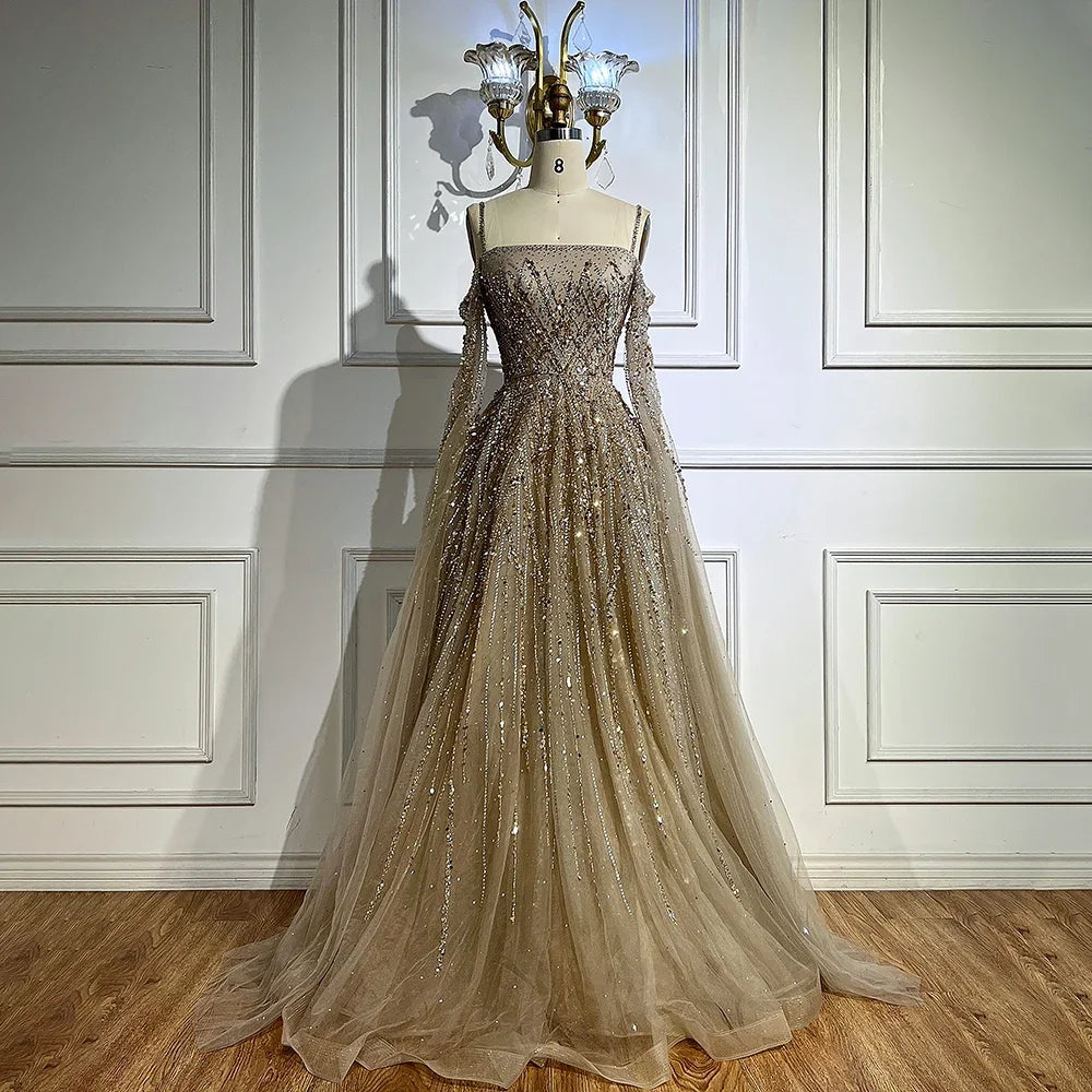 Serene Hill DLA72957 Turquoise A Line Beaded Evening Dress 2025 Formal Occasion Party Gowns for  Women Customized