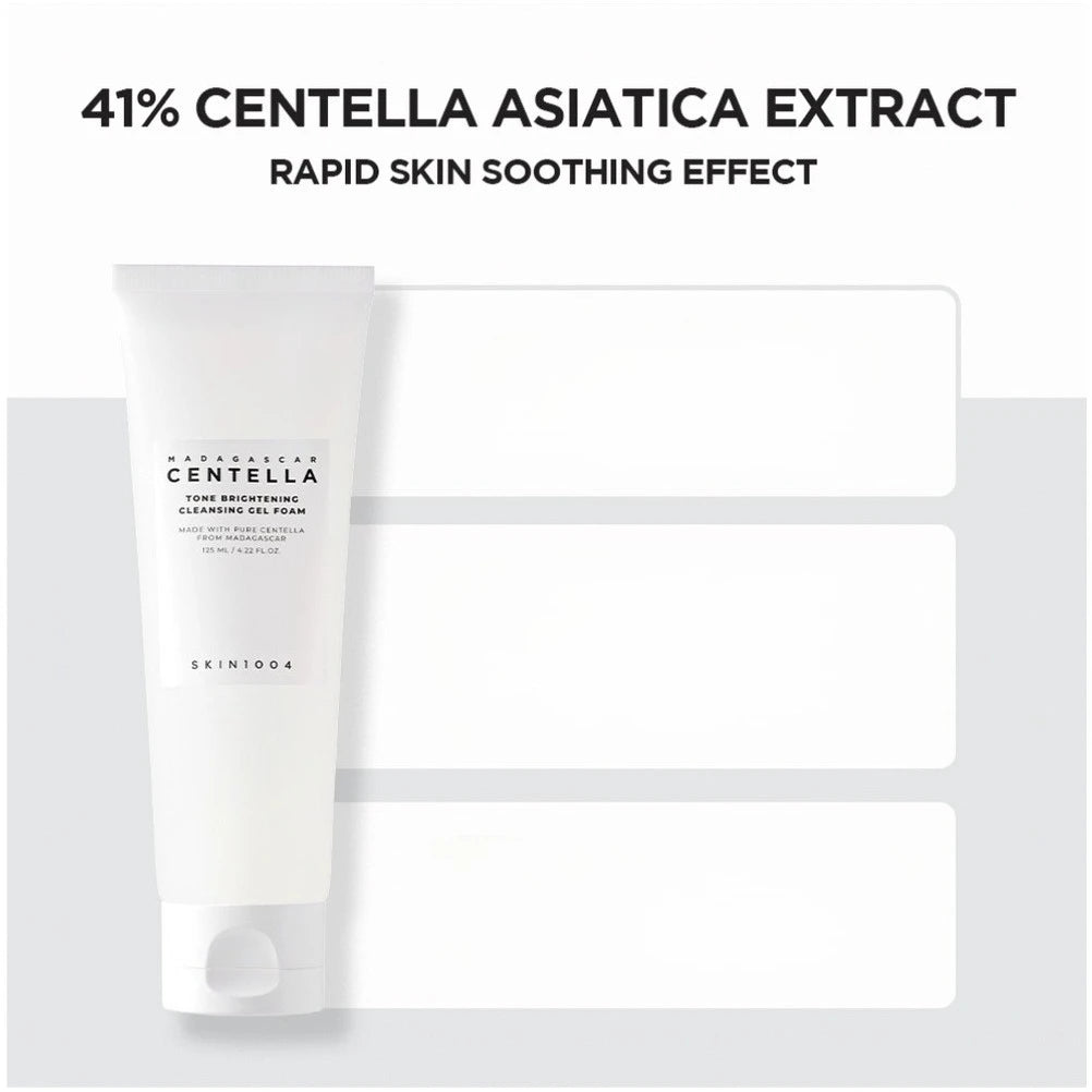 SKIN1004 Madagascar Centella Tone Brightening Tone-Up Sunscreen Cleansing Gel Foam Boosting Toner Ampoule Creme Set