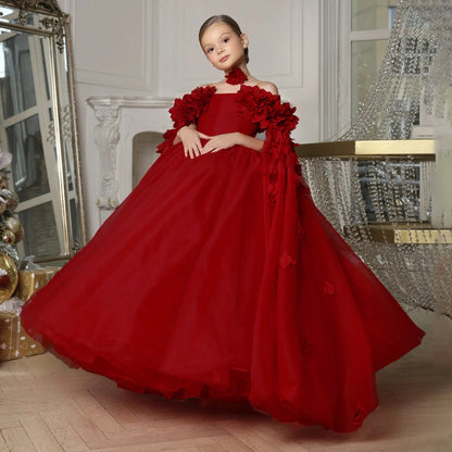 New Fashion Blue Flower Girl Dresses