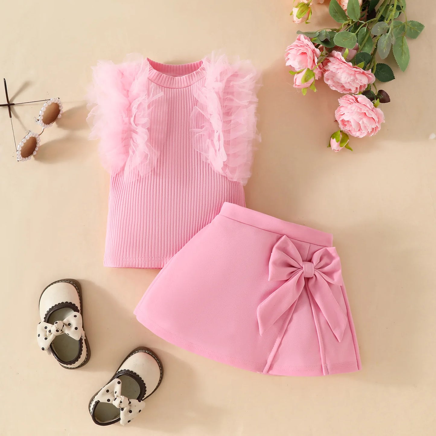 Baby Girls Clothes New Year Set 0-3Y Long Sleeve Big Bow Top Irregular Skirt and Beret 3Pcs Toddler Christmas Clothes