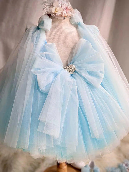 New formal anniversary celebration fluffy dress