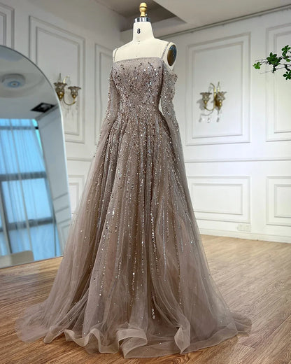 Serene Hill DLA72957 Turquoise A Line Beaded Evening Dress 2025 Formal Occasion Party Gowns for  Women Customized