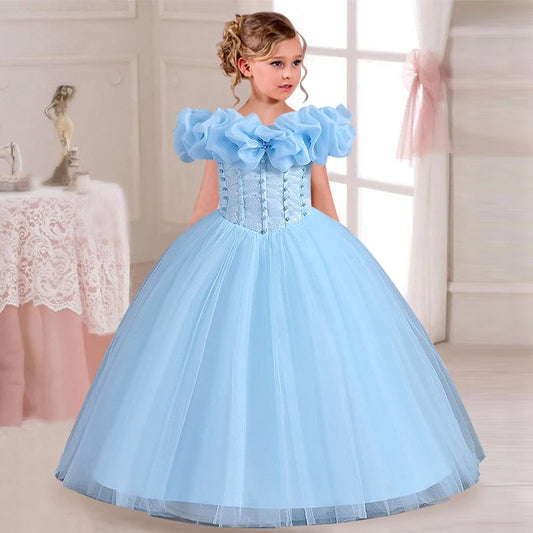 Girls' Pearl Sequin Princess Dress