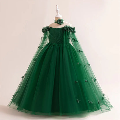 New Fashion Blue Flower Girl Dresses