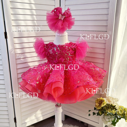 New Luxury flower children's wedding dress