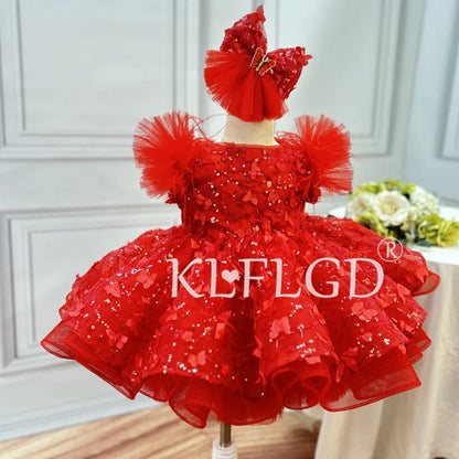 New Luxury flower children's wedding dress