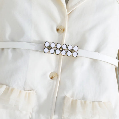 Prowow Girl's Blazer Dresses Sleeveless Lapel Fashion Lace Dress For Kids With Belt 2pcs Children Clothes 3 To 8 Years Old