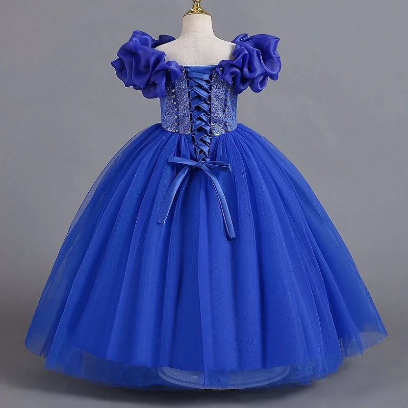 Girls' Pearl Sequin Princess Dress