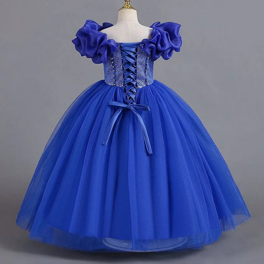 Girls' Pearl Sequin Princess Dress