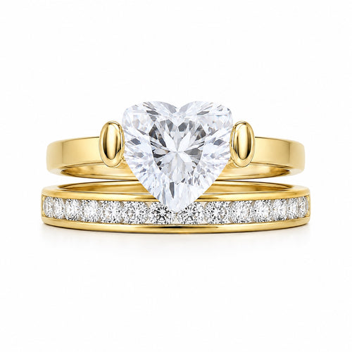 Aurelia Lumina Duo Ring Set on a white background