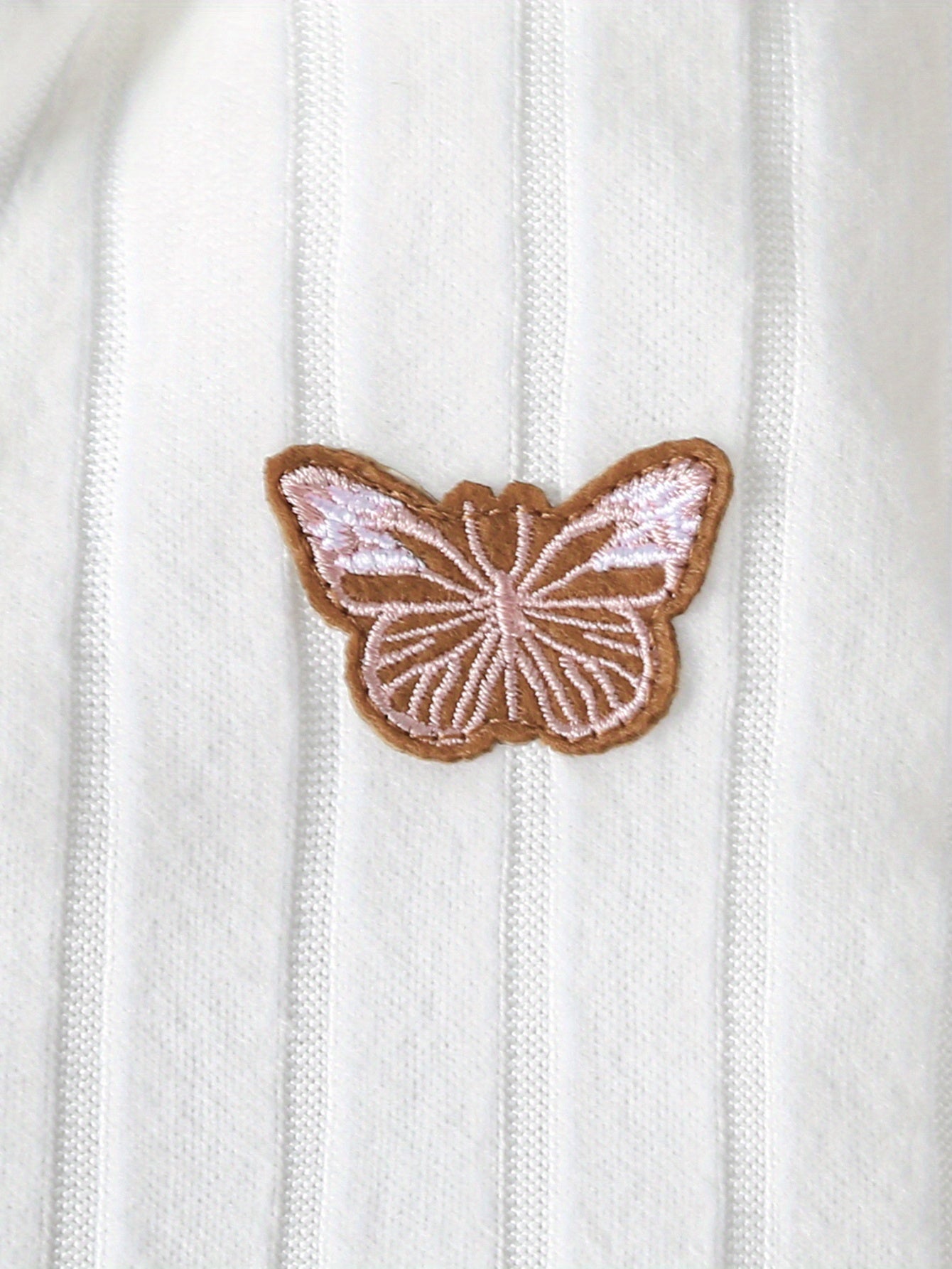 Girls' White Ribbed Knit Long Sleeve Top with Brown Pleated Skirt & Belt - Cute V-Neck Blouse, Soft Stretchy Fabric, Perfect for Fall/Winter Outings, Baby Girl Outfit, Perfect for Outdoor, Perfect for, for Outdoor, and specia