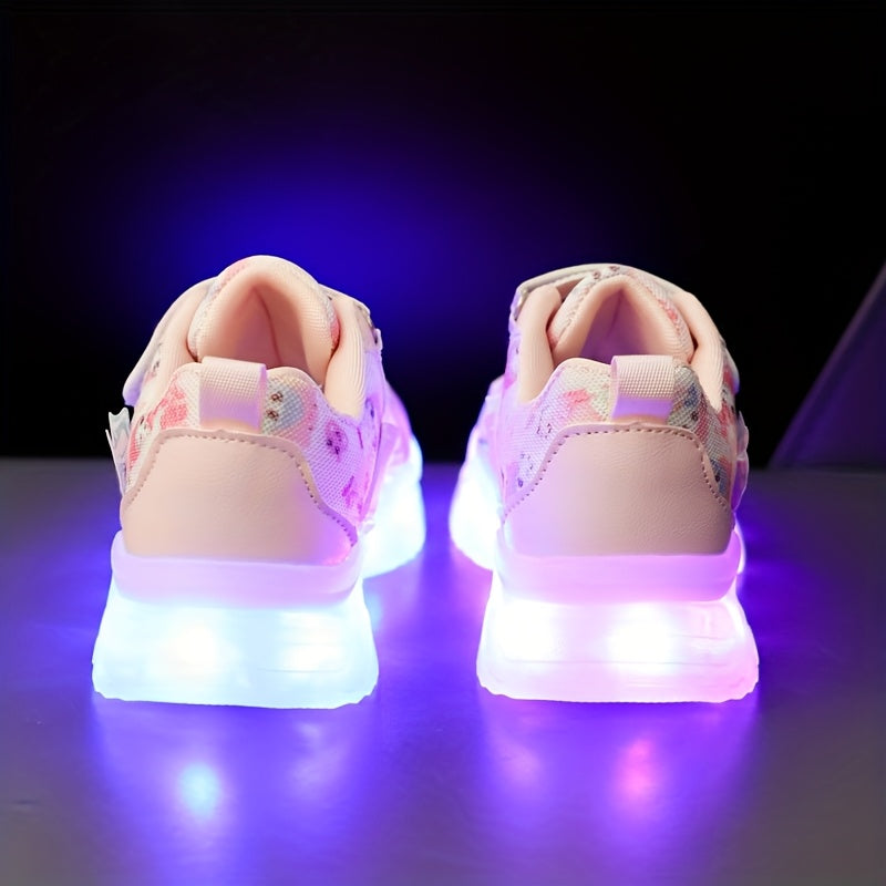 GUANGLAN LED Glow-in-the-Dark Shoes for Kids - USB/Polymer Battery-Powered Lighting, Magical Glow in Dark, Low-Top Sneakers with Cushioned TPR Sole - Girls' & Boys' Running, Dance, Everyday Shoes - Safe LED Lighting System fo
