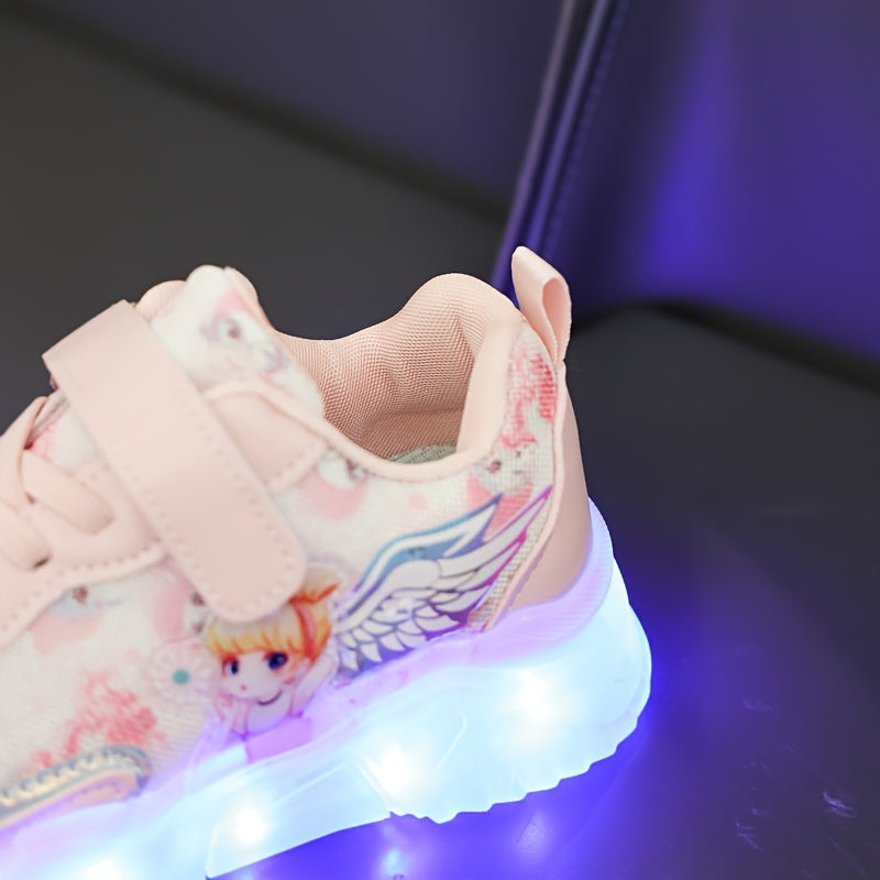 GUANGLAN LED Glow-in-the-Dark Shoes for Kids - USB/Polymer Battery-Powered Lighting, Magical Glow in Dark, Low-Top Sneakers with Cushioned TPR Sole - Girls' & Boys' Running, Dance, Everyday Shoes - Safe LED Lighting System fo