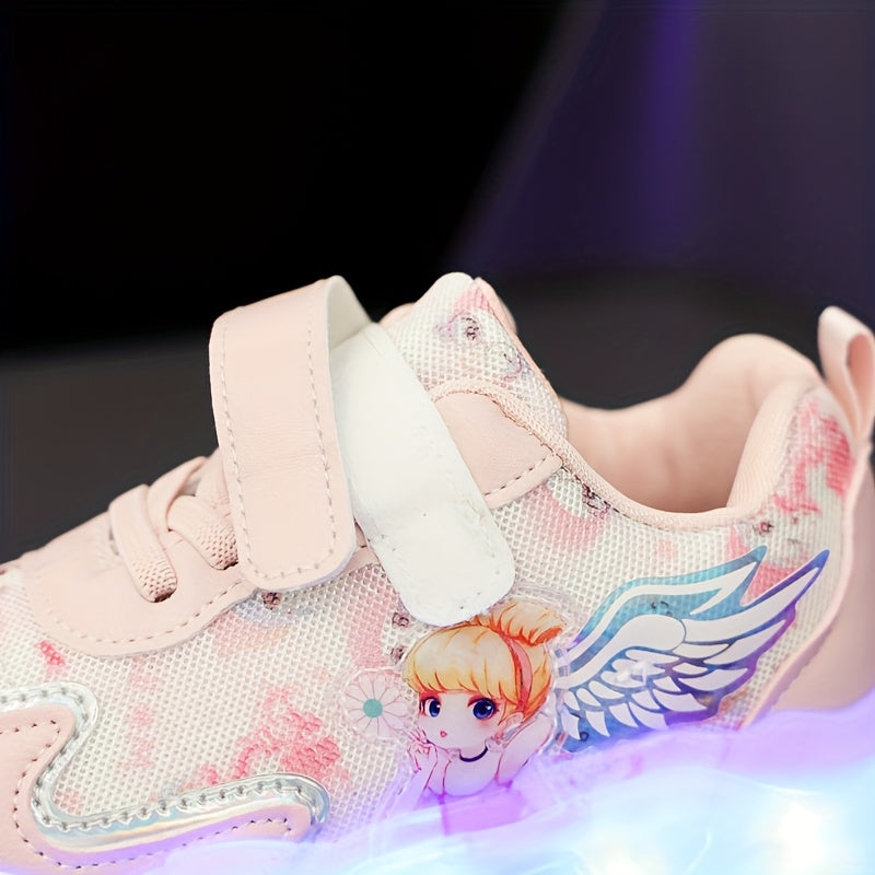 GUANGLAN LED Glow-in-the-Dark Shoes for Kids - USB/Polymer Battery-Powered Lighting, Magical Glow in Dark, Low-Top Sneakers with Cushioned TPR Sole - Girls' & Boys' Running, Dance, Everyday Shoes - Safe LED Lighting System fo