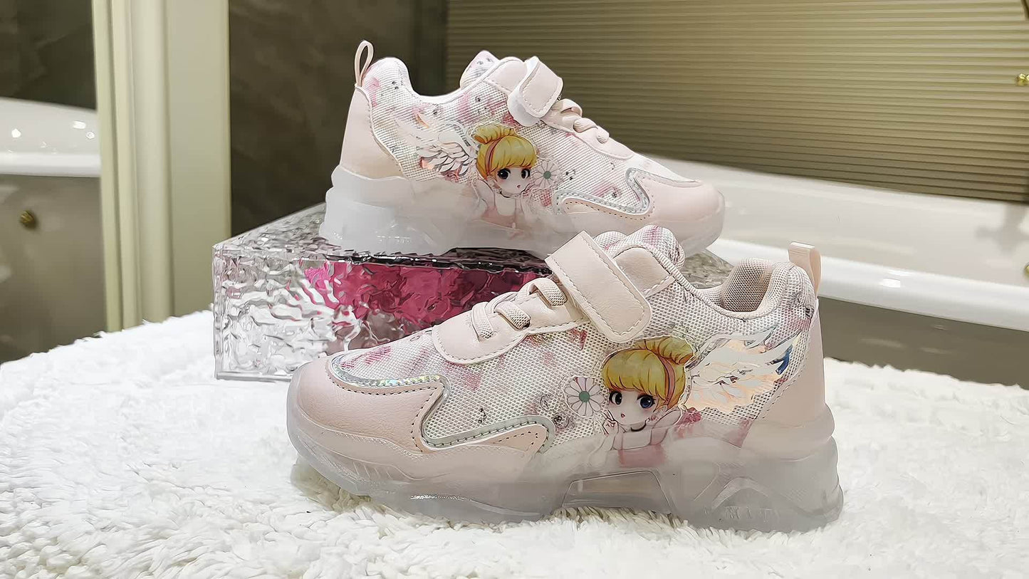 GUANGLAN LED Glow-in-the-Dark Shoes for Kids - USB/Polymer Battery-Powered Lighting, Magical Glow in Dark, Low-Top Sneakers with Cushioned TPR Sole - Girls' & Boys' Running, Dance, Everyday Shoes - Safe LED Lighting System fo