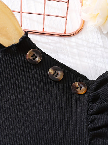 Girls' Casual Fashion Long Sleeve & Mesh Skirt Set for Spring, Autumn, and Winter