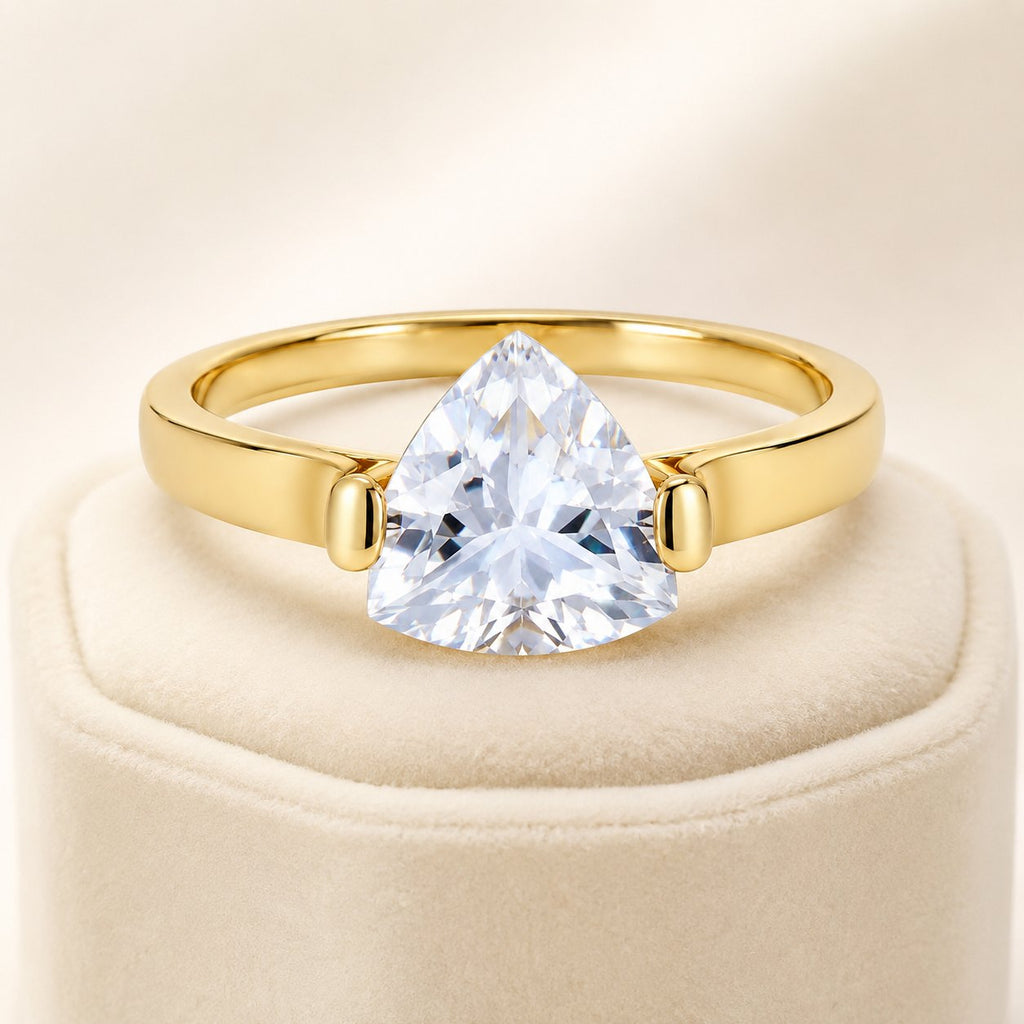 Aurelia Trillion Ring on jewellery display