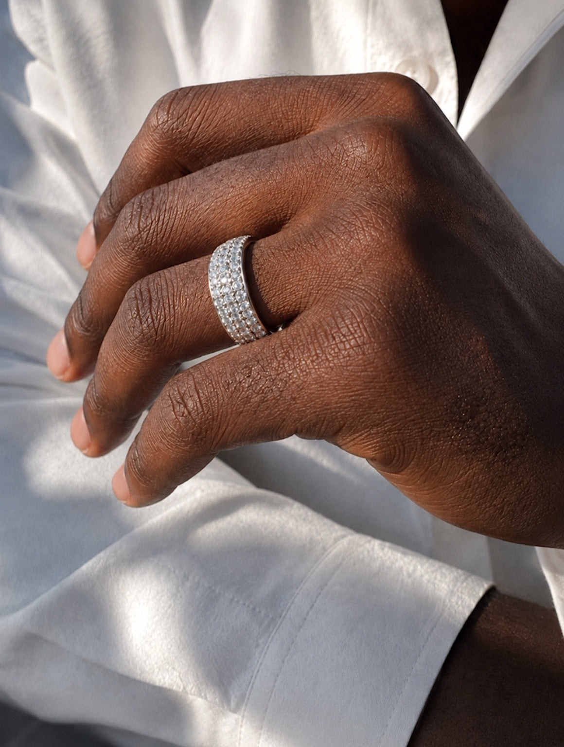 Stella Pavé Band worn on hand