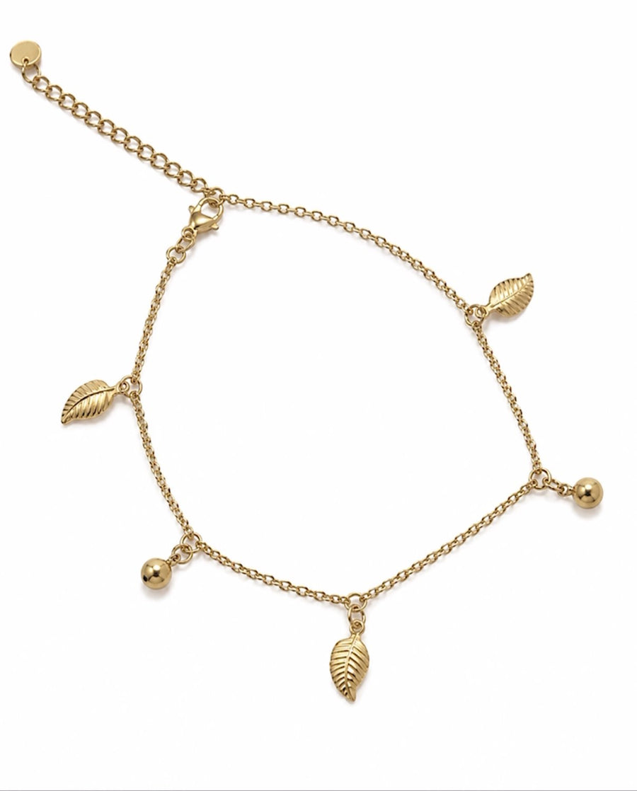 Sylva Leaf Charm Anklet