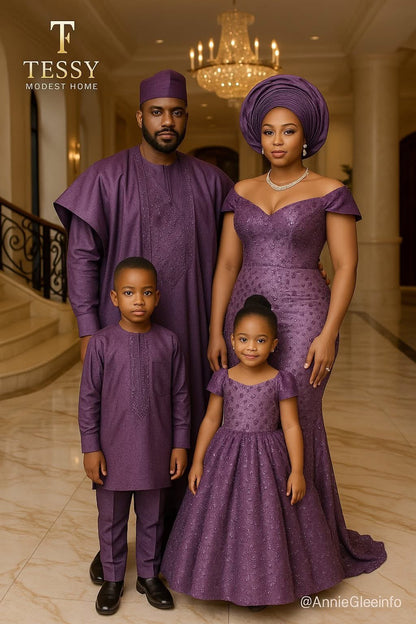 Royal Amethyst | Purple Family Celebration Set | Made - to - Order | Tessy Modest Home - Tessy Modest Home